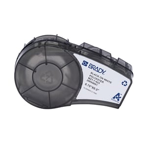 Afbeelding van Brady M21-7-423 tape polyester zwart op wit 19,05 mm x 12,70 mm (origineel)