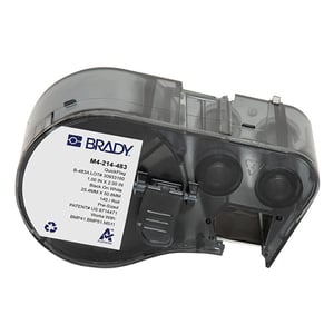 Afbeelding van Brady M4-214-483 polyester labels zwart op wit | 50,80 mm x 25,40 mm (origineel)