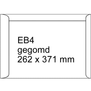 Afbeelding van Raadhuis akte envelop | gegomd | EB4 | 262 mm x 371 mm | 250 stuks