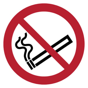 Afbeelding van Djois waarschuwingsbord rookverbod | kunststof | rood/wit | 200 mm