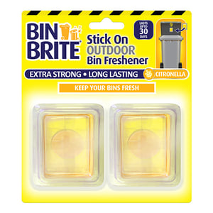 Afbeelding van Bin Brite Stick On Freshener Vuilnisbak verfrisser | Citronella | 2 Stuks