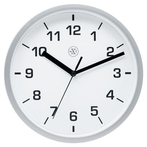 Afbeelding van NeXtime wandklok | kunststof | zilver | 20 cm