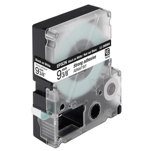 Afbeelding van Epson LC-3WBW9 extra klevende tape zwart op wit 9 mm (9m)