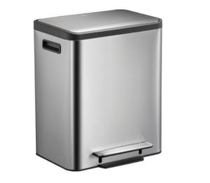 Afbeelding van EKO EcoCasa vuilnisbak | RVS | mat RVS | 15 + 15 liter