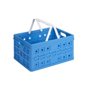 Afbeelding van Sunware Square vouwkrat | blauw | kunststof | 32 liter (tweede kans)