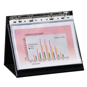 Afbeelding van Rillstab basic tafelflipover | A5 | kunststof | semi-transparant | 120 micron | 10 hoezen