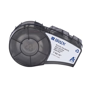 Afbeelding van Brady M21-18-423 tape polyester zwart op wit 25,40 mm x 19,05 mm (origineel)