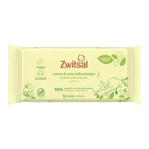 Afbeelding van Zwitsal Nature & Care Babydoekjes | 52 stuks
