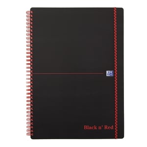 Afbeelding van Oxford Black ’n Red spiraalblok | A4 | kunststof | elastieksluiting | gelinieerd | 90 grams | 70 vel