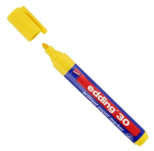 Afbeelding van Edding 30 brilliant paper marker | geel | ronde punt | 1,5-3 mm