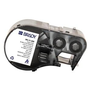 Afbeelding van Brady M4-11-499 nylonweefsel labels zwart op wit | 19,05 mm x 12,7 mm (origineel)
