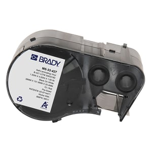 Afbeelding van Brady M5-33-427 gelamineerde vinyl labels zwart op wit/transparant | 38,1 mm x 101,6 mm (origineel)