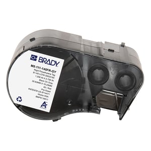 Afbeelding van Brady M5-111-145FR-GY polyethyleen labels zwart op grijs | 19,05 mm x 30,63 mm (origineel)
