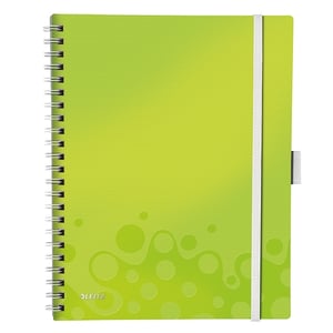 Afbeelding van Leitz spiraalblok 4645 Wow Be Mobile Book | A4 | geruit | groen metallic | 80gr. | 80 vel
