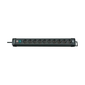 Afbeelding van Brennenstuhl 1951100100 Premium-Line stekkerdoos | 10 stopcontacten | met schakelaar | 3 meter | zwart