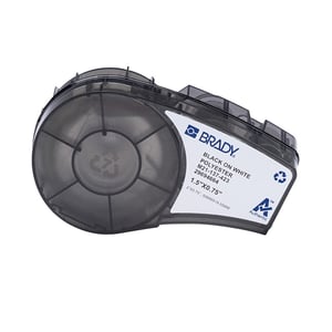 Afbeelding van Brady M21-137-423 tape polyester zwart op wit 50,80 mm x 19,05 mm (origineel)