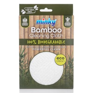 Afbeelding van Minky Bamboe Bio schoonmaakdoek | afbreekbaar | wit
