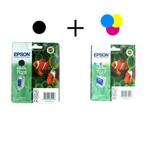 Afbeelding van Epson bundel T026(black) + T027(color)
