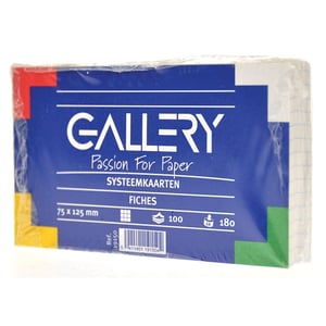 Afbeelding van Gallery 19110 systeemkaart | gelinieerd | wit | 125 x 75 mm | 100 stuks
