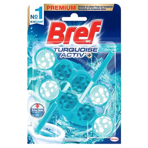 Afbeelding van Bref Turquoise Activ Toiletblok | Ocean | 50 gram | 2 stuks