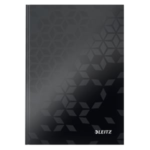 Afbeelding van Leitz 46271095 WOW schrijfblok | A5 | gelinieerd | zwart | 90gr. | 80 vel