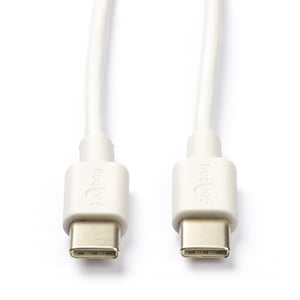 Afbeelding van Goobay USB-C naar USB-C kabel | wit | 0,5 meter