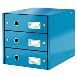 Afbeelding van Leitz 6048 WOW ladeblok | blauw metallic | 3 laden