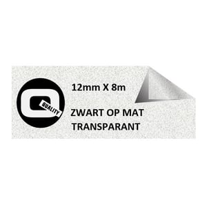 Afbeelding van Brother TZe-M31 tape zwart op mat transparant 12mm x 8m (huismerk)