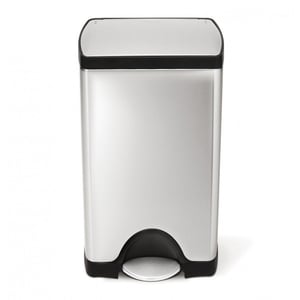 Afbeelding van Simplehuman open afvalbak | Code J | zilver | 30 liter