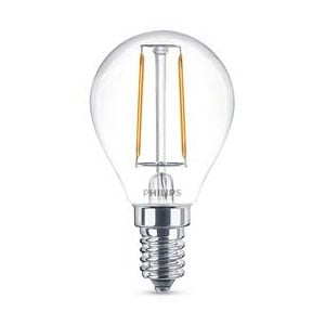 Afbeelding van Philips E14 filament LED-gloeilamp | 2W | kogelmodel