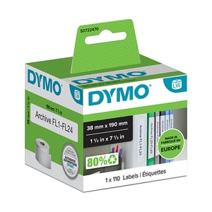 Afbeelding van DYMO S0722470 / 99018 smalle ordneretiketten (origineel)
