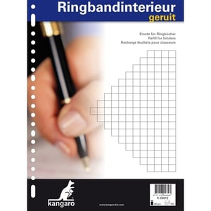 Afbeelding van Kangaro ringbandinterieur | A4 | geruit | 10mm | 23-rings | 60gr. | 100 vel