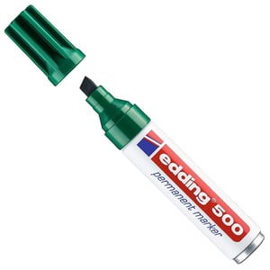 Afbeelding van Edding 500 permanent marker | groen | beitelvormige punt | 2-7 mm