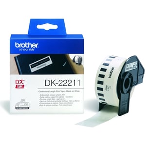 Afbeelding van Brother DK-22211 continue filmtape wit 29mm x 15,24m (origineel)
