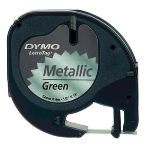 Afbeelding van DYMO S0721740 / 91209 tape metaalkleurig groen 12mm (origineel)