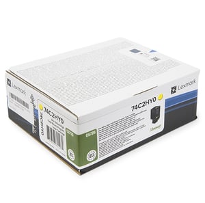 Afbeelding van Lexmark 74C2HY0 toner cartridge geel extra hoge capaciteit (origineel)