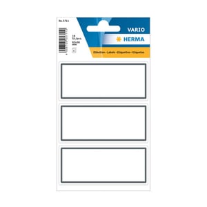 Afbeelding van Herma 5711 boeketiketten | 82 x 36 mm | wit/grijs | 18 etiketten
