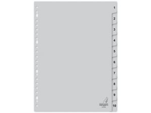 Afbeelding van Kangaro G410CM A4 tabbladen | plastic | 1-10 | 23-gaats