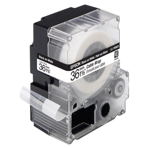 Afbeelding van Epson LC-7WBC9 kabel tape zwart op wit / 36mm (origineel)