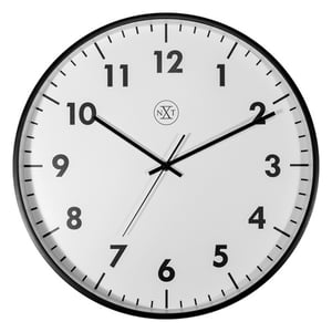 Afbeelding van NeXtime wandklok | kunststof | zwart | 40 cm
