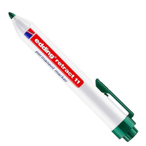 Afbeelding van Edding Retract 11 permanent marker | groen | ronde punt | 1,5 - 3 mm
