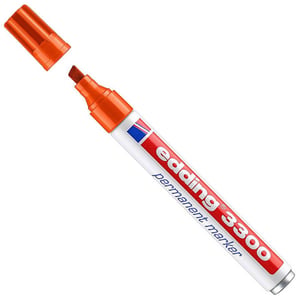 Afbeelding van Edding 3300 permanent marker | oranje | beitelvormige punt | 1-5 mm