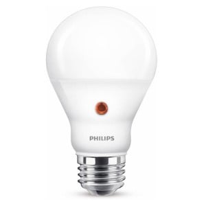 Afbeelding van Philips E27 LED-lamp | 7.5W (60W) | dag/nachtsensor | mat | peermodel