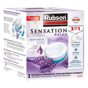 Afbeelding van Rubson Sensation vochtopnemer navullingen | lavendel | 2 x 300 gram