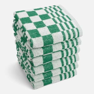 Afbeelding van Byrklund Keukendoek Clean & Fresh | Groen Ruit | 50 x 50 cm | 6 stuks