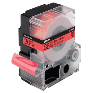Afbeelding van Epson LC-7RBP9 tape zwart op pastel rood / 36mm (origineel)