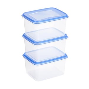 Afbeelding van Sunware Club Cuisine diepvriesdozen set | transparant/blauw | 1,5 liter | 3 stuks