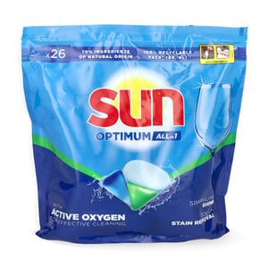 Afbeelding van Sun Optimum All-In-1 Vaatwascapsules | 26 vaatwasbeurten