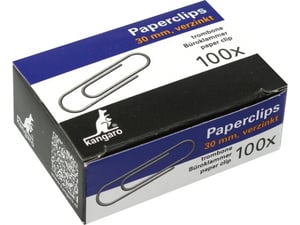 Afbeelding van Kangaro paperclips | standaard | 30mm | 100 stuks