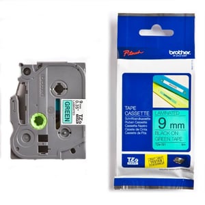 Afbeelding van Brother TZe-721 tape zwart op groen 9mm x 8m (origineel)